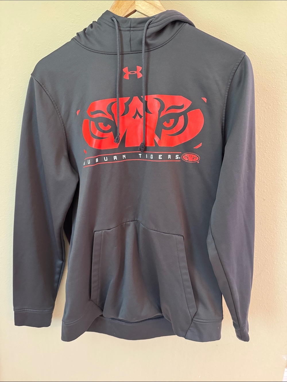 Under Armour Gray Hoodie with Bold Orange Auburn Tigers Logo